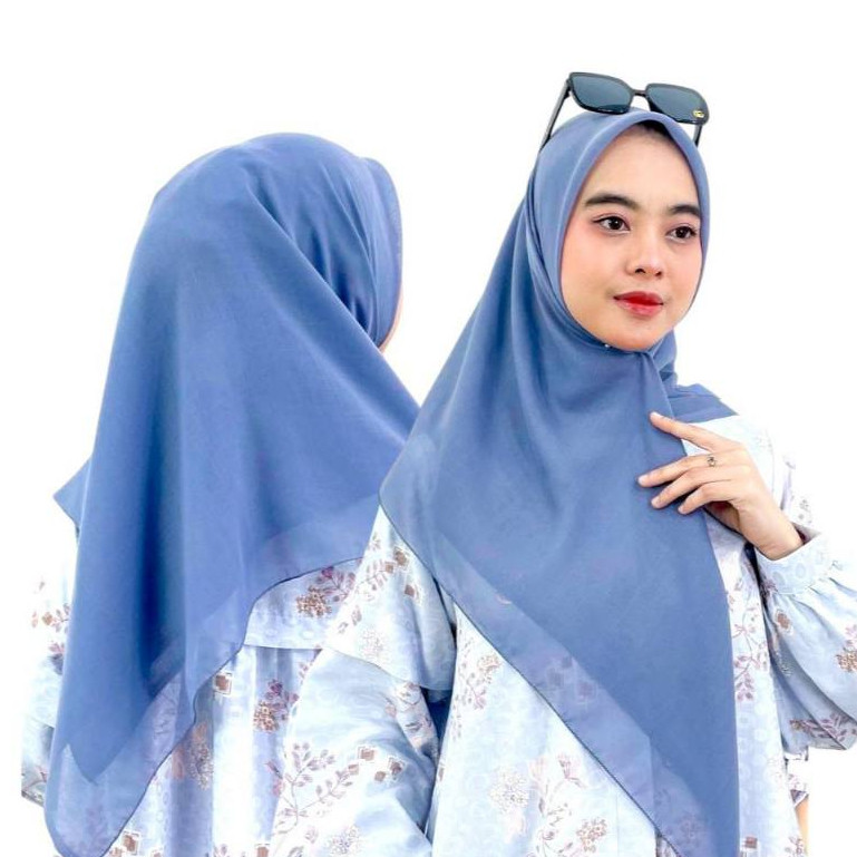 PRILLY BUSANA - Alparis Segiempat Paris Jadul - Hijab Polos - Kerudung Polycotton Murah