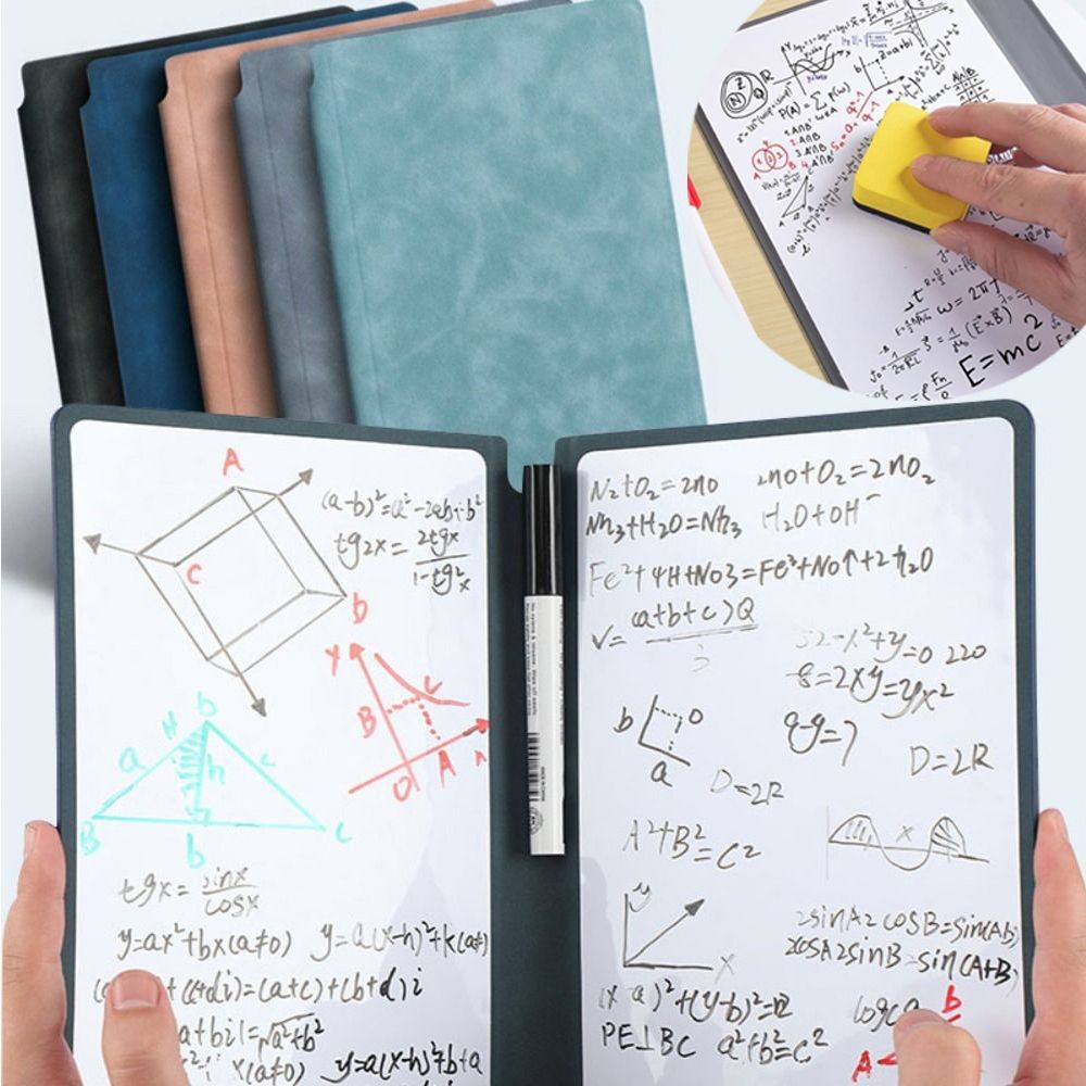 

A4/A5 Erasable Whiteboard Notebook Reusable Portable Blank Notepad Memo Waterproof Notepad Note Book Student Office Notebooks
