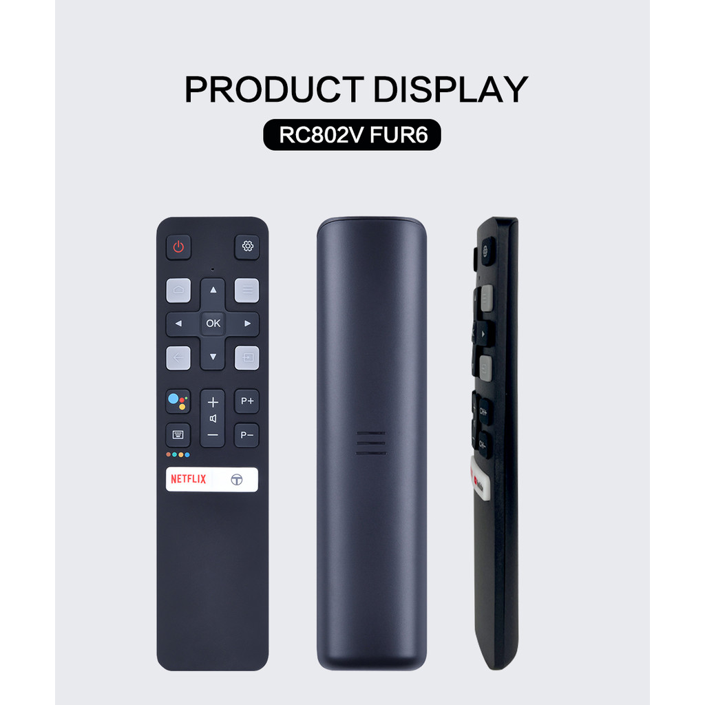 RC802V FUR6  Voice Remote For TCL Smart TV 65P8S 40A325 43P615 55EP660 50C715 RC802V FMR1 RC802V FAR