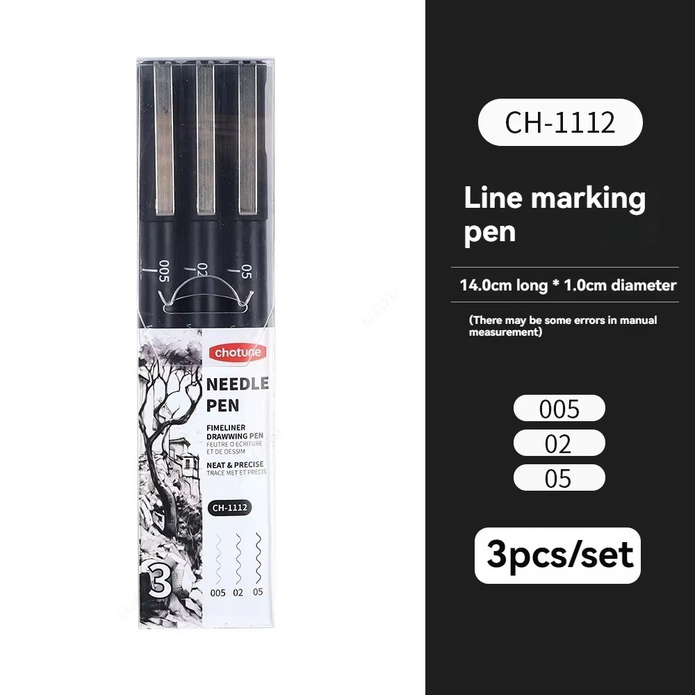 

Black Micro Fine Pens,15 Sizes,Waterproof Archival Ink,Fine Tip Manga Markers for Artist Anime Sketch Technical