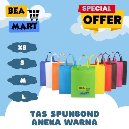 

Tas Spunbond / Tote Bag / Goodie Bag / Tas Sovenir / Spunbound 75 gsm | Size XS S M L Aneka Ukuran & Warna