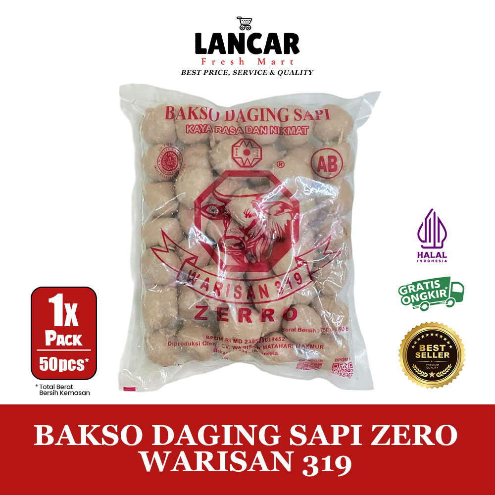 

WARISAN 319 BAKSO SAPI AB ZERRO ISI 50PCS