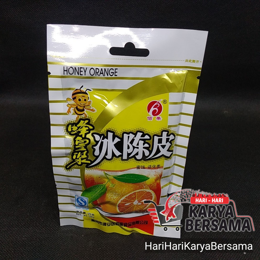 

MAKANAN RINGAN BUAH KERING MANISAN KULIT JERUK HONEY ORANGE 25GR
