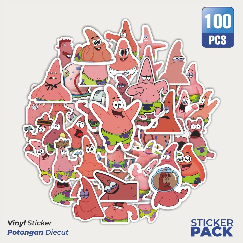 

Stiker Vinyl Stiker Pink Patrick Star Aesthetic Pinterest V4 Waterproof Aesthetic- Untuk Laptop, Motor, dan Helm - Paper Stationery Pack