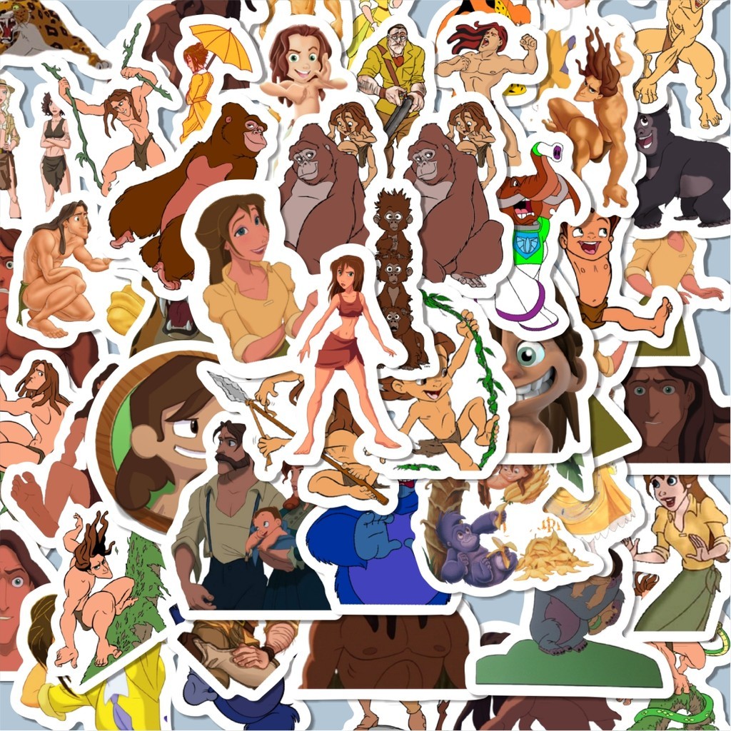 

100PCS Lucu Stiker Kartun The Legend Of Tarzan Stiker Aesthetic Stiker Anti Air Stikers Berperekat Waterproof sticker decal buat Motor Helm Buku Journal Koper Casing HP Laptop Botol Minum Hadiah anak