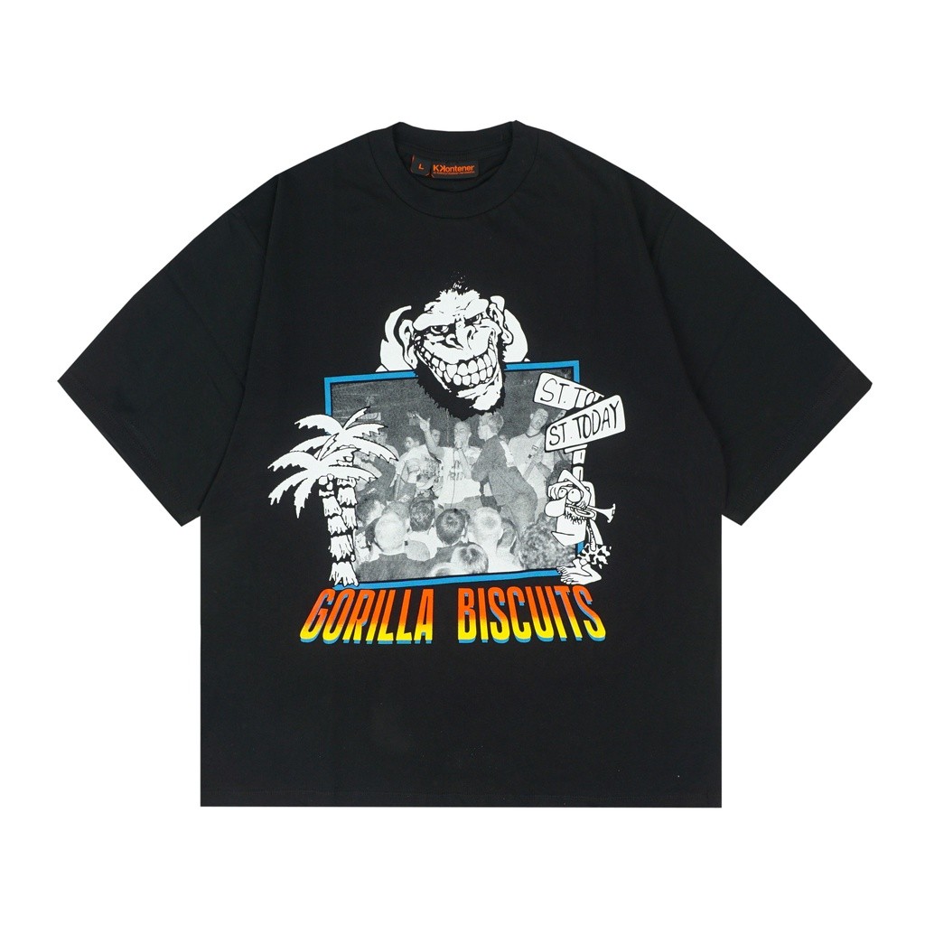 (TOP) KKONTENER GORILLA BISCUIT RELAXED FIT TSHIRT BLACK