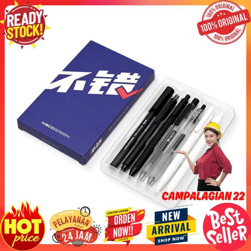

Kaco Right Choice Set Pena Pulpen Gel 0.5mm Tinta Hitam 7PCS - K100