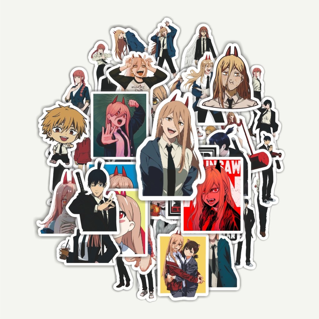 

Sticker Pack Stiker Anime Chainsaw Man v3 | Sticker TUMBLR | Stiker LAPTOP KOPER HELM
