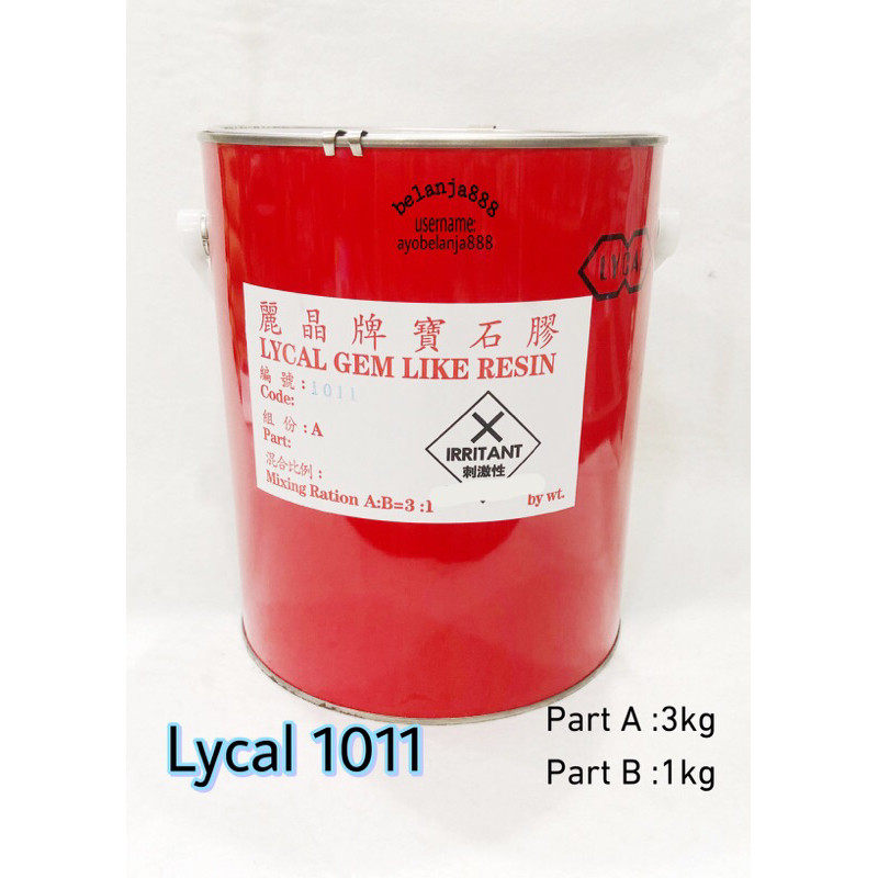 

COD Resin bening lycal keras 1011 part A saja