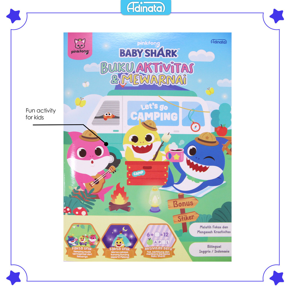 

Baby Shark Activity Book L 2530-9821 / Buku Aktifitas / Buku Mewarnai / Buku Anak / Buku Edukasi