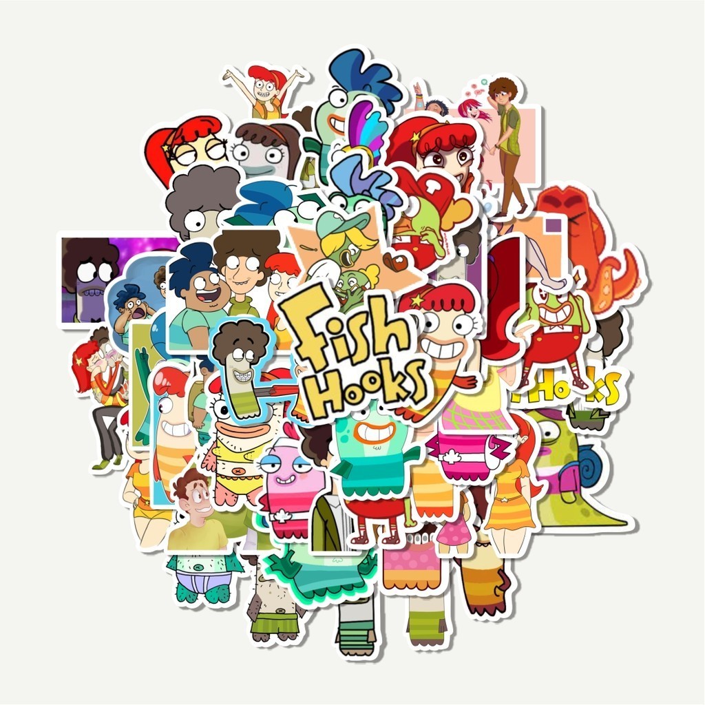 

Sticker Pack Sticker Kartun Fish Hooks | Sticker TUMBLR | Stiker LAPTOP KOPER HELM