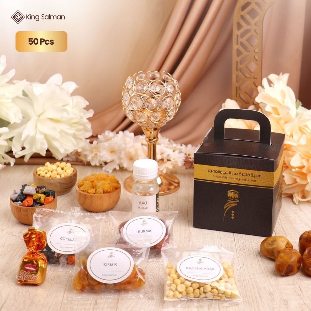 

King Salman - Oleh-Oleh Haji & Umroh SHAFA Black 50 Pcs - Gable Box