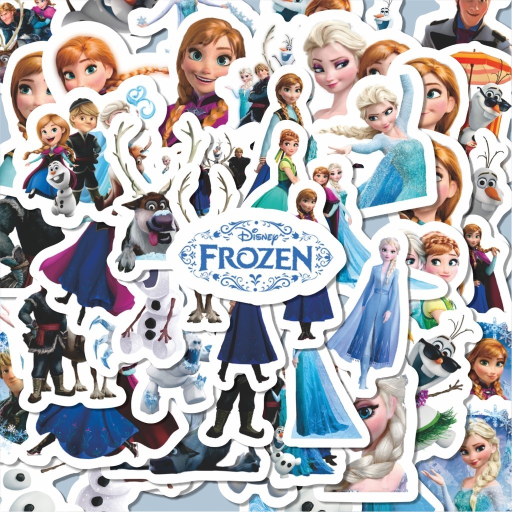 

100PCS Lucu Stiker Kartun Frozen Princess Elsa Stiker Aesthetic Stiker Anti Air Stikers Berperekat Waterproof sticker decal buat Motor Helm Buku Journal Koper Casing HP Laptop Botol Minum Hadiah anak