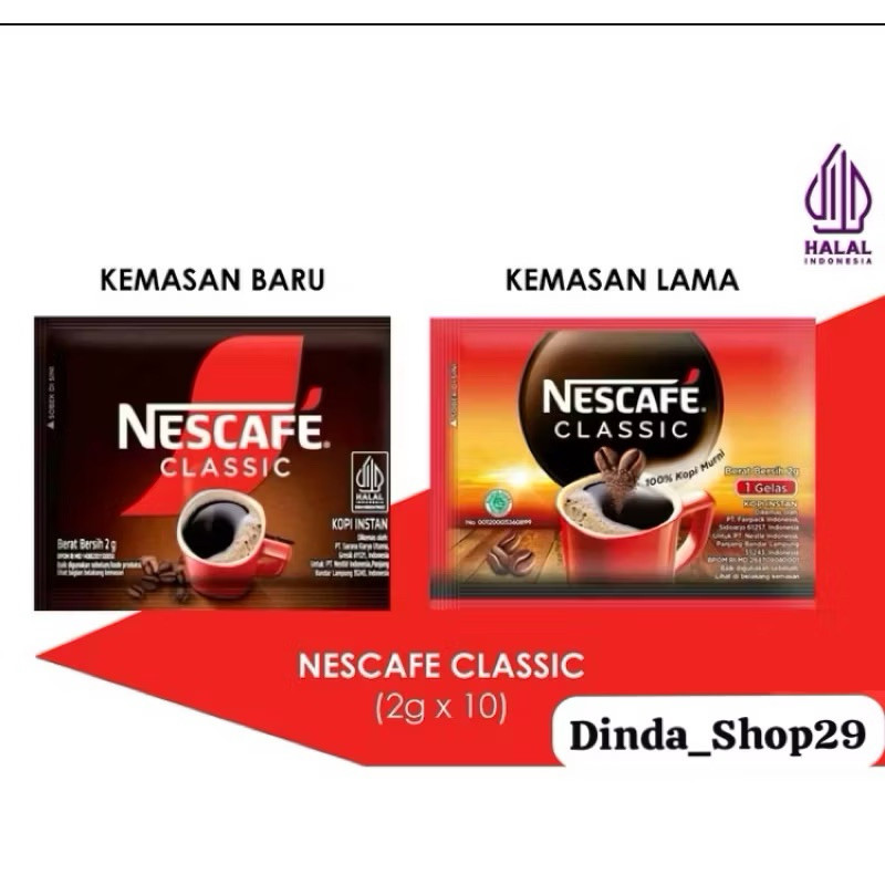 

Nescafe Classic 1 pack isi 60 sachet