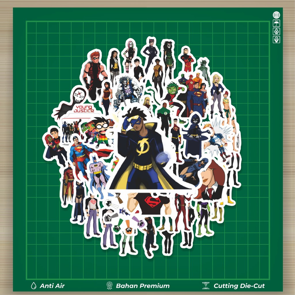 

HOT 50 PCS STIKER Sticker Kartun Young Justice Sticker Stiker Fashion Cars Decal Dingin Kartu Album Custom Vinyl Anti Air- Sticker Aesthetic Buku Journal Koper Casing HP Tablet Laptop Helm Motor Botol Minum