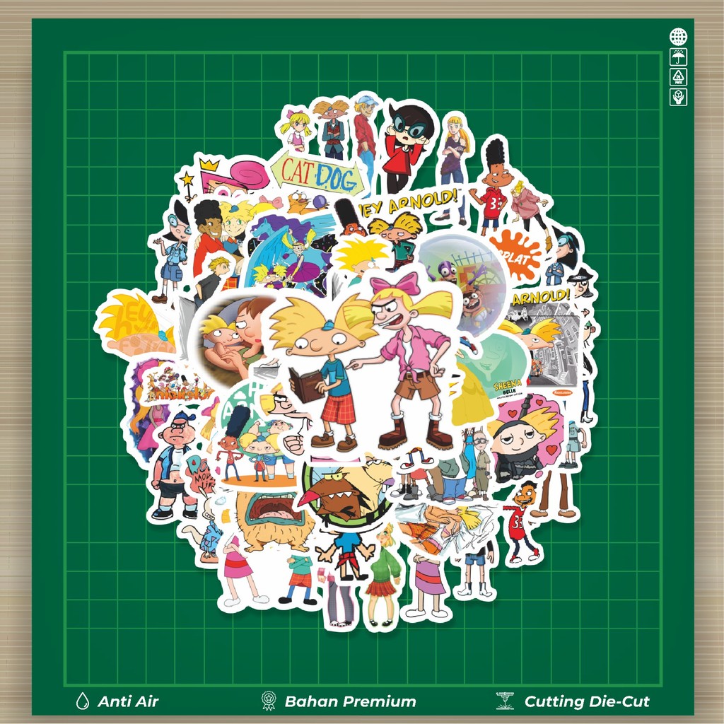 

HOT 50 PCS STIKER Sticker Kartun Hey Arnold Sticker Stiker Fashion Cars Decal Dingin Kartu Album Custom Vinyl Anti Air- Sticker Aesthetic Buku Journal Koper Casing HP Tablet Laptop Helm Motor Botol Minum