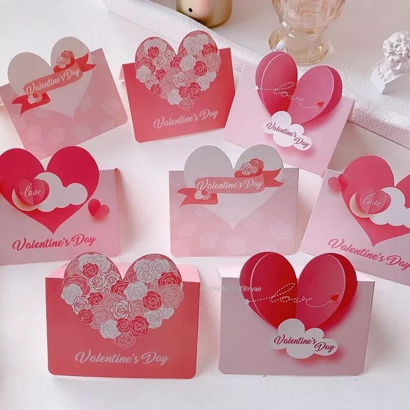 

10pcs Cards Valentines Day Gift Love Postcard Wedding Invitation Greeting Cards Anniversary for Her Valentines Day Gift Card