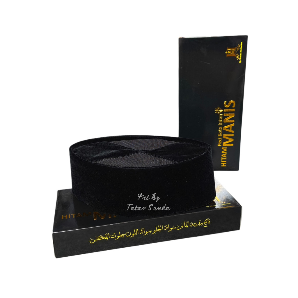 Peci Hitam Manis Songkok Kopiah Manis Ac Silang