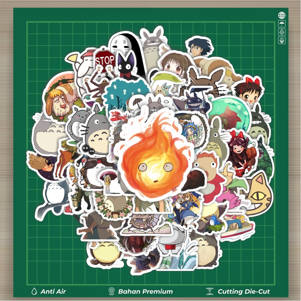 

HOT 50 PCS STIKER Stiker Anime Studio Ghibli Stiker Fashion Cars Decal Dingin Kartu Album Custom Vinyl Anti Air- Sticker Aesthetic Buku Journal Koper Casing HP Tablet Laptop Helm Motor Botol Minum