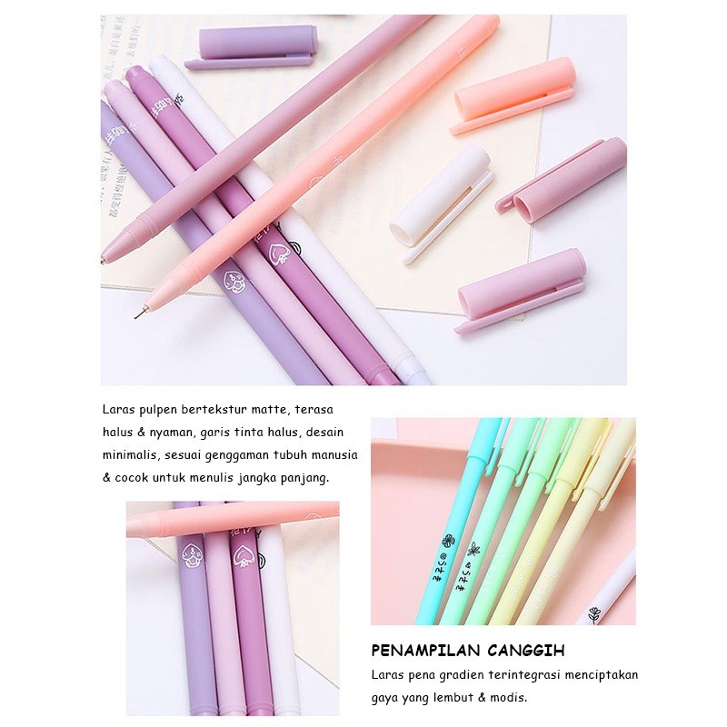 

Pulpen Gel warna warni pastel Tinta Lucu Pulpen Hitam Murah Alat Tulis Sekolah Anak Stationary