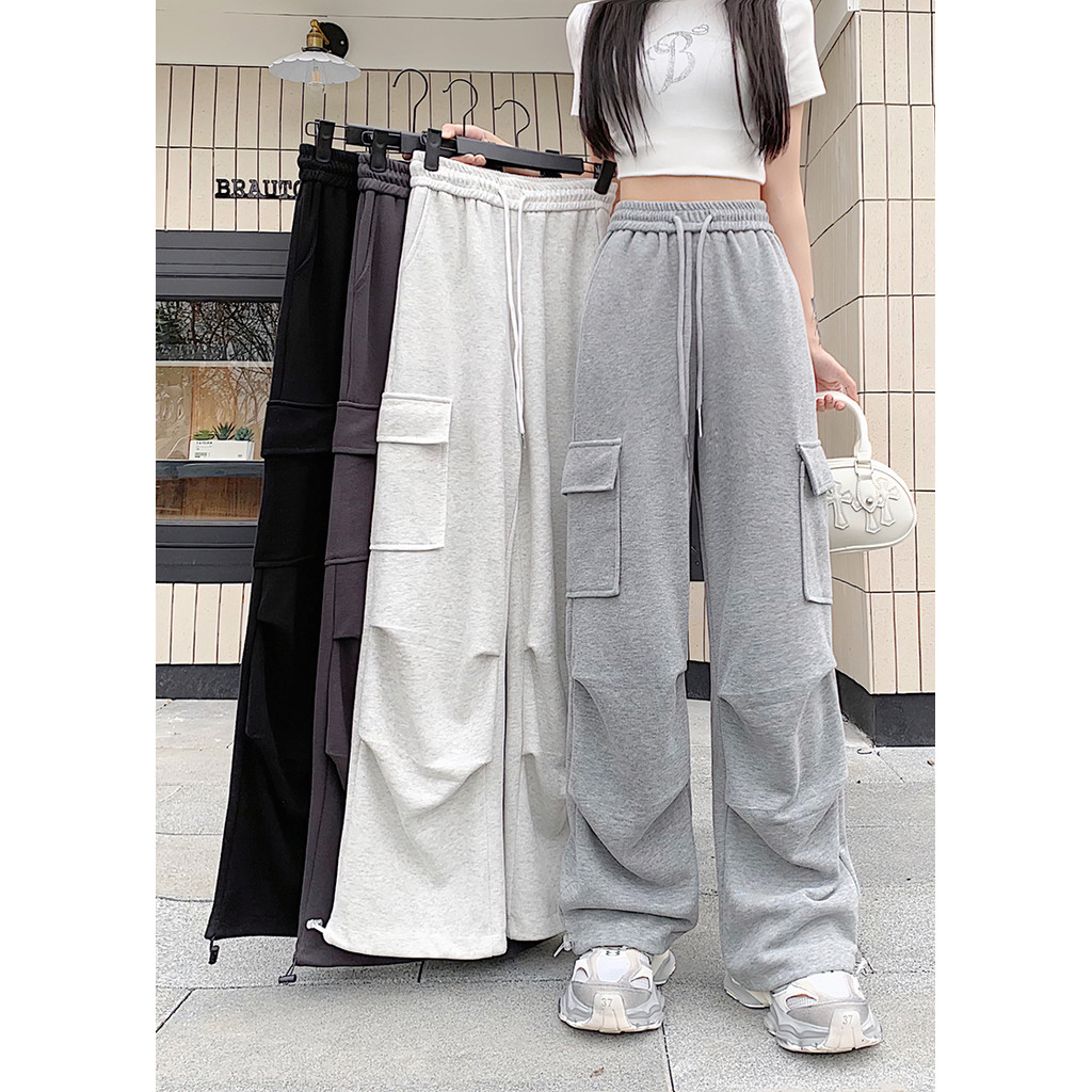 Cargo Pants wanita Fashion Hip-hop Streetwear wanita Cargo Pants panjang wanita