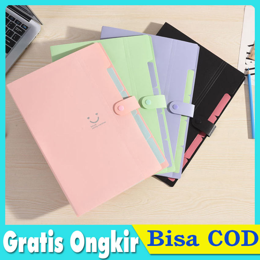 

Folder Plastik A4 5 Lapisan Snap Button Accordion Lucu Warna Macaron Pengelola File Untuk Sekolah dan Kantor Penyimpanan Dokumen Sederhana