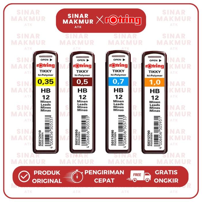 

Isi Pensil Mekanik/ Pencil Leads 0.35/0.5/0.7/1.0 Rotring Tikky Tube - 0.5 HB