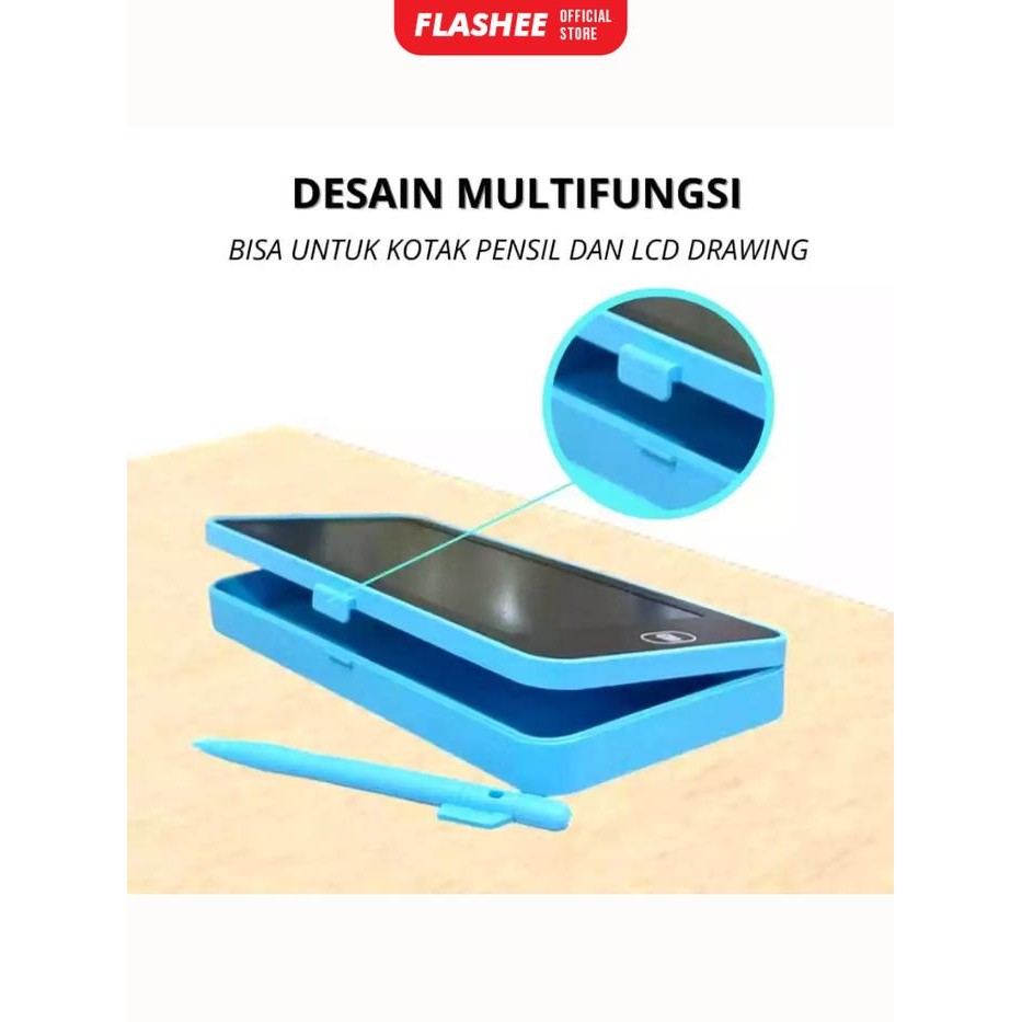 

ee Tempat Pensil Drawing PAD Kotak Pensil Dan Papan Coret Kreatif Anak Pen Case Drawing Lcd Toy - Pink