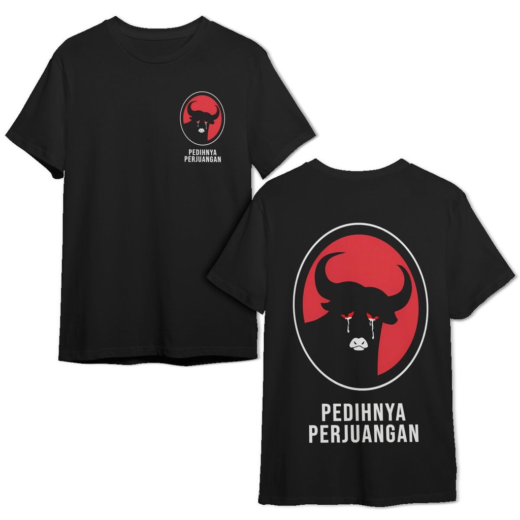 Kaos Pria, Kaos PDI, derita perjuangan, keren, kaos Distro berkualitas tinggi, pakaian luar ruangan 