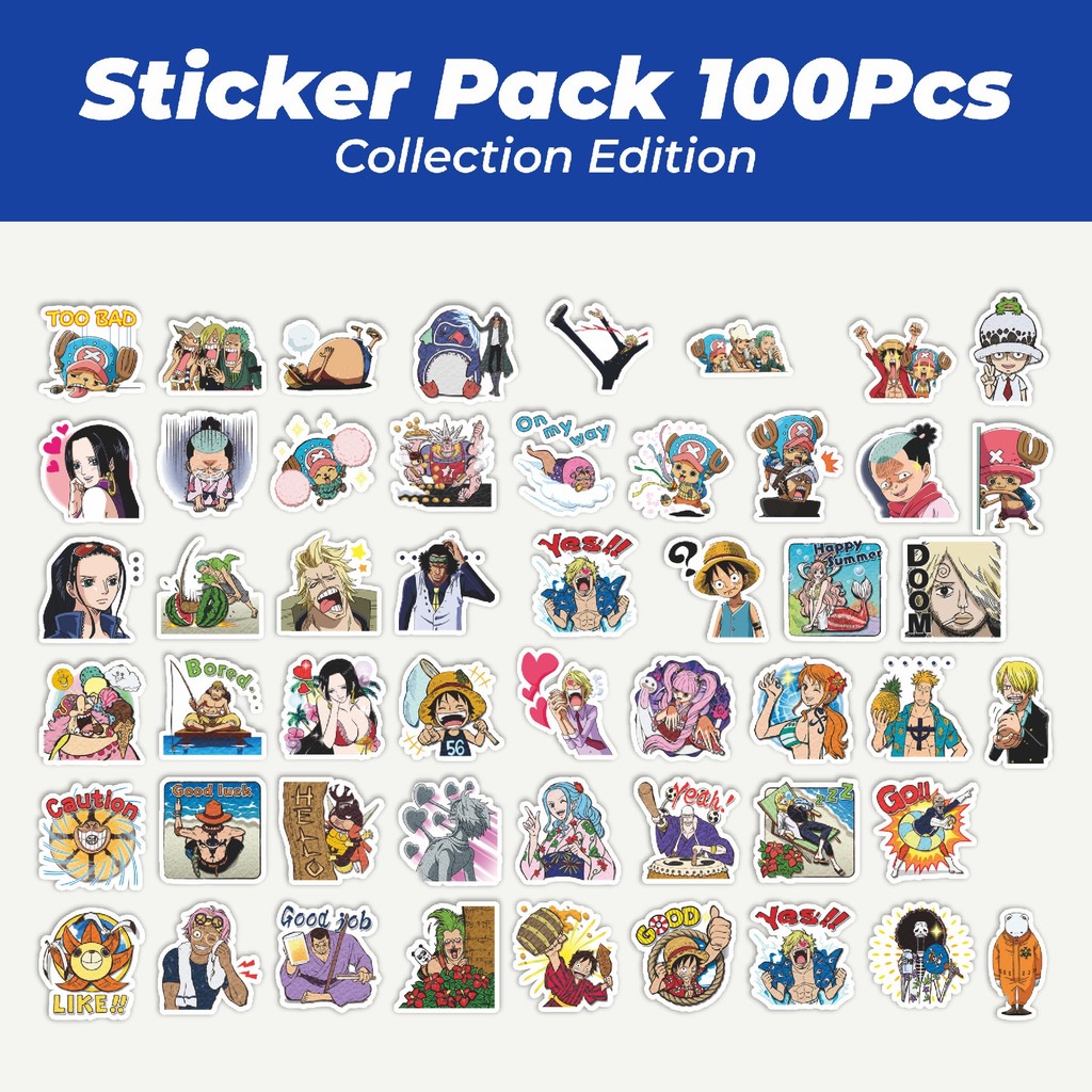 

Hot Stiker Anime One Piece Lucu Anti Air Stikers Berperekat Waterproof Sticker Decal Buat Motor Helm Buku Journal Koper Casing HP Laptop Botol Minum