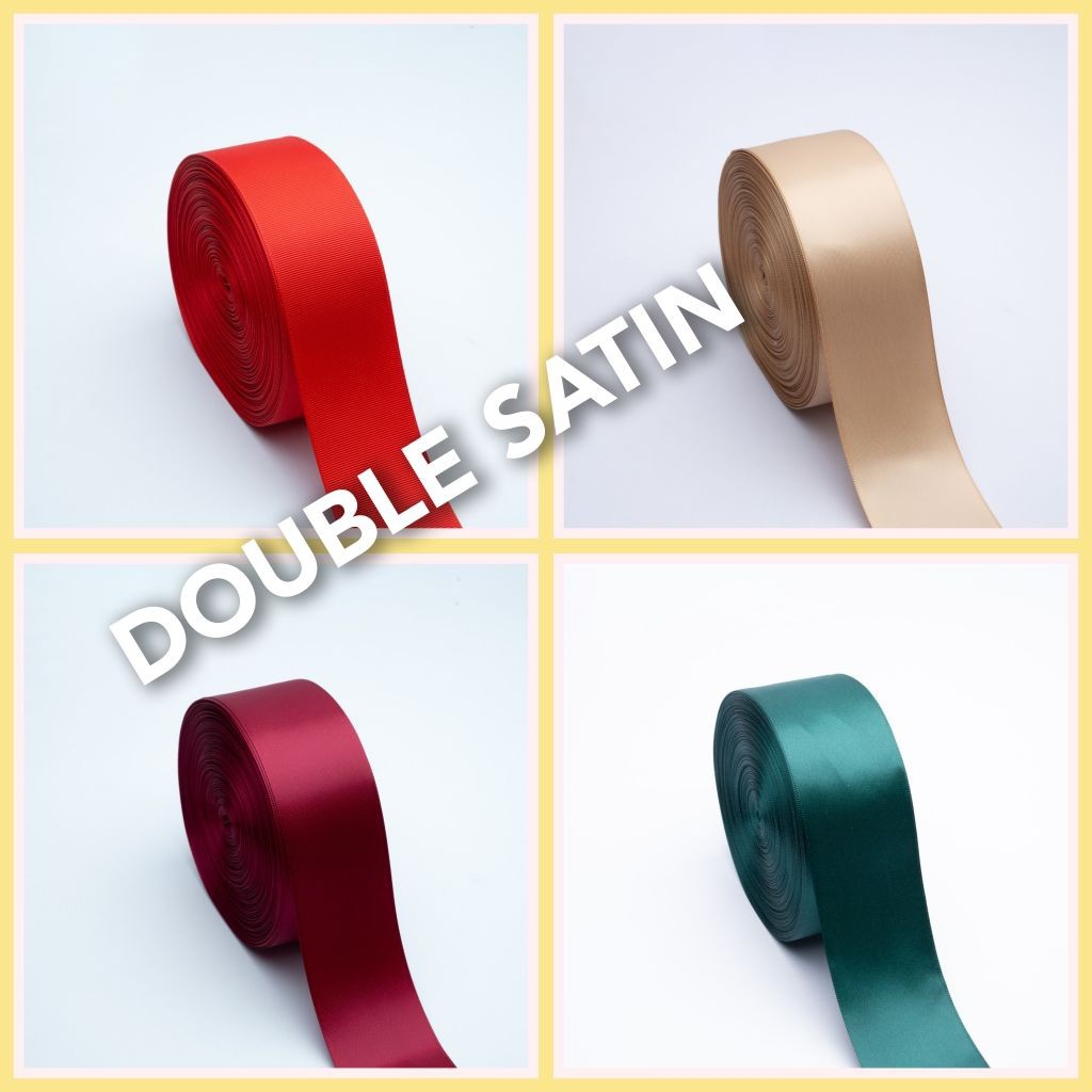

Size 1,5 cm - Pita Double Satin 1 Rol 20 Yard (18 Meter)