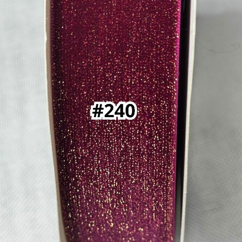 

1 Meter - 3,8 cm | Pita Beludru Gliter Halus | VELVET GLITER GOLD (1 1/2")