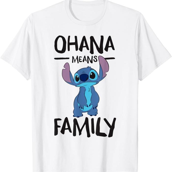 (TOP) Makeyoushine X Generasi90 Lilo & Stitch - Ohana Means Family T-Shirt - Baju untuk Pria wanita 