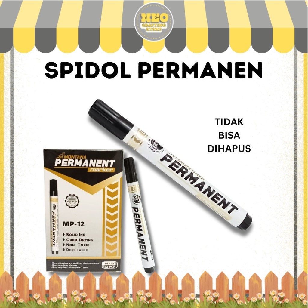 

Spidol Permanen (Tidak bisa hapus)