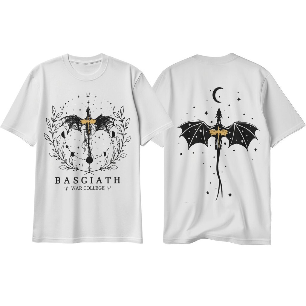 Kaos Akademi Perang Basgias Cetak Dua Sisi Kaos Ksatria Naga Akademi Kegelapan Sayap Keempat