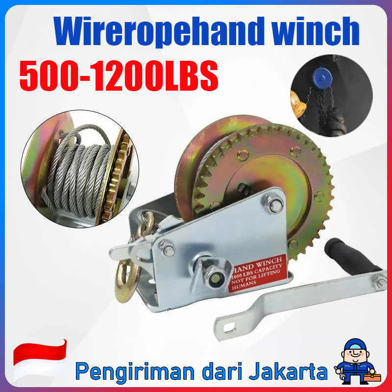 [ready]]500/800/1200LBS10m Hand Winch Wire Rope Hand Winch  Hand WinchHand Winch / Boat Winch  Wire 
