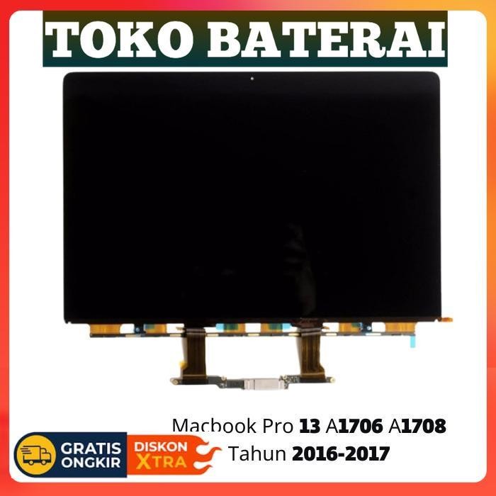 LCD Panel LCD Only Macbook Pro 13 Inch A1706 A1708 Tahun 2016-2017