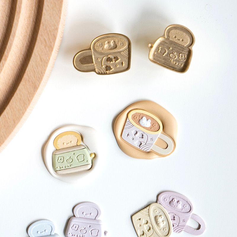 

New Mini 3D Cup Wax Seal Stamp Copper Head Personalized Irregular Embossed Seal Toy DIY Scrapbook Envelope Sealing Supplies