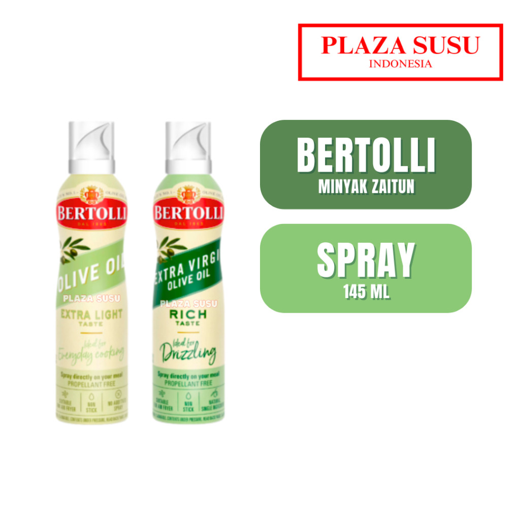 

145ML MINYAK ZAITUN BERTOLLI SPRAY COOKING OIL OLIVE OIL EXTRA VIRGIN/EXTRA LIGHT