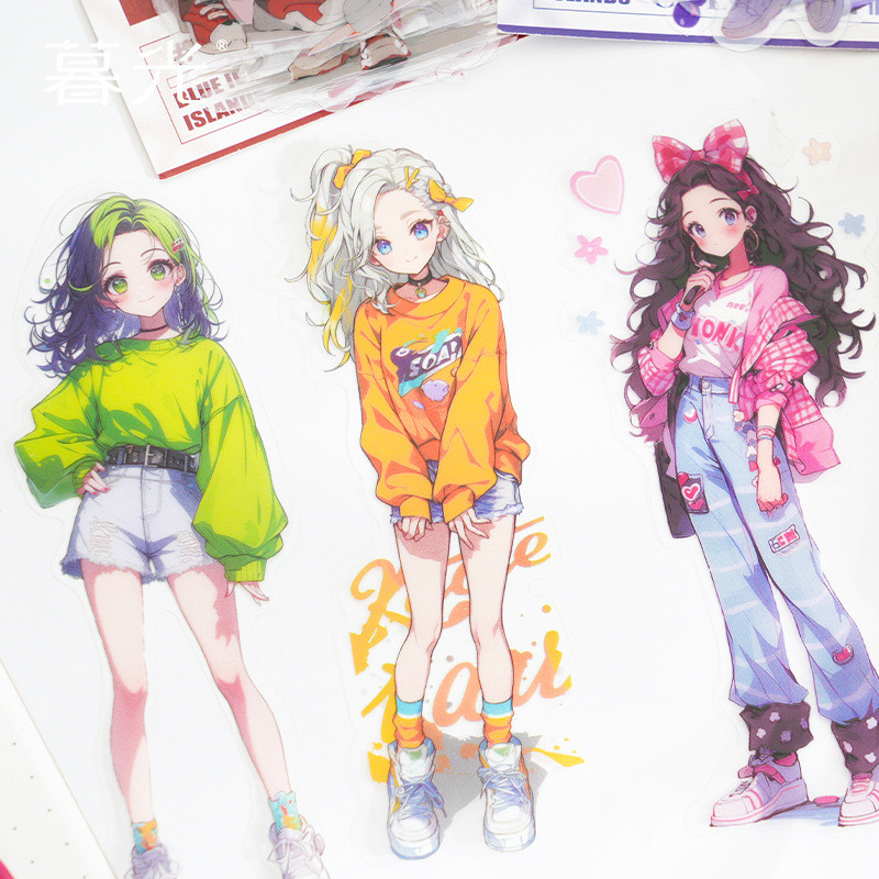 

20pcs/1lot Kawaii Scrapbook Stickers I am colourful Scrapbooking Supplies Planner Decorative Craft Stationery Sticker