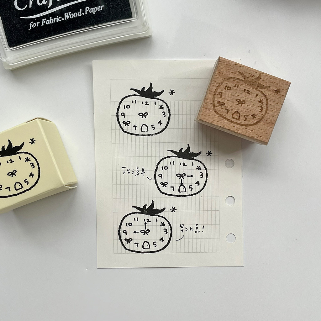 

Wooden Timeline Functional Stamp Handmade Stamp Decorative Stamp Vintage Small Pattern Beech Wood Check in Stamp Planner Tool