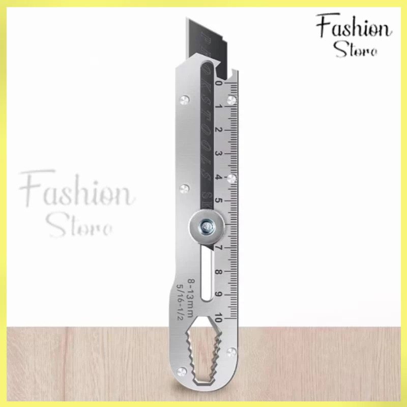 

FS PAKET 5PCS Pisau Cutter Stainless Besi 9in1 Cutter Stainless Pemotong Kertas Tajam Anti Karat