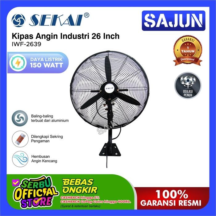 Sekai Kipas Angin Dinding Industri 26 Inch IWF 2639 / IWF2639 - IWF2639
