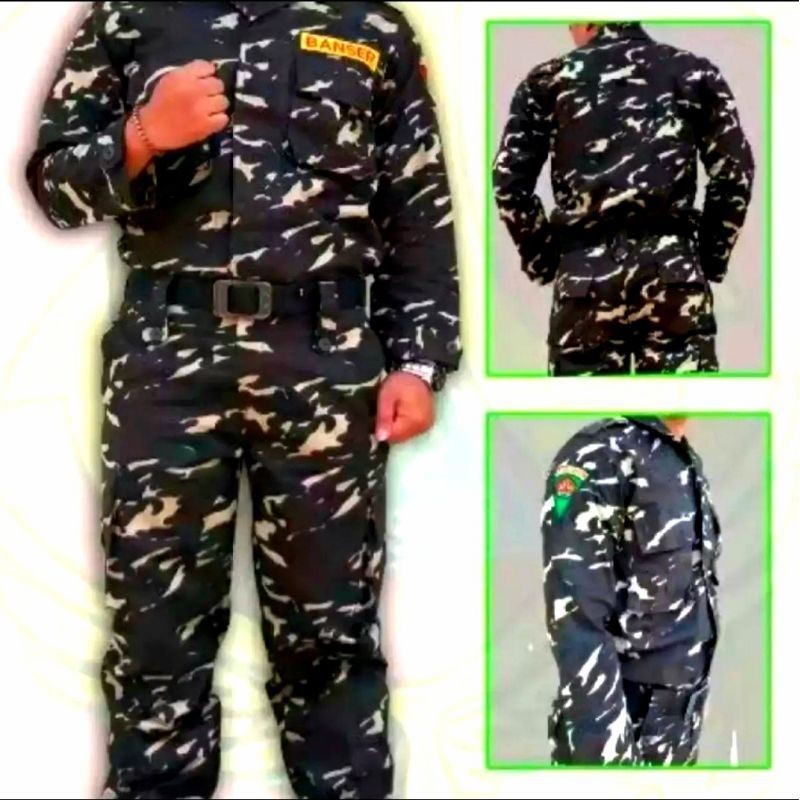 SETELAN PDL BANSER - SETELAN BANSER - SERAGAM BANSER - SERAGAM LORENG BANSER - SETELAN LORENG BANSER