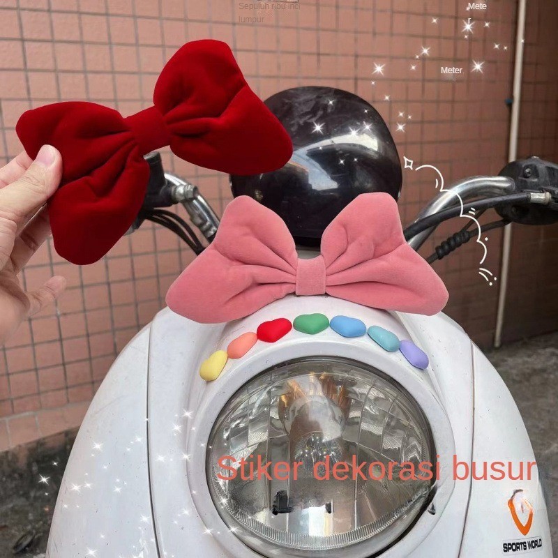 Pita Hias Motif Cantik untuk Helm Motor & Mobil/Aksesori Dekorasi Mini/Mudah Dipasang/Cocok untuk Wa