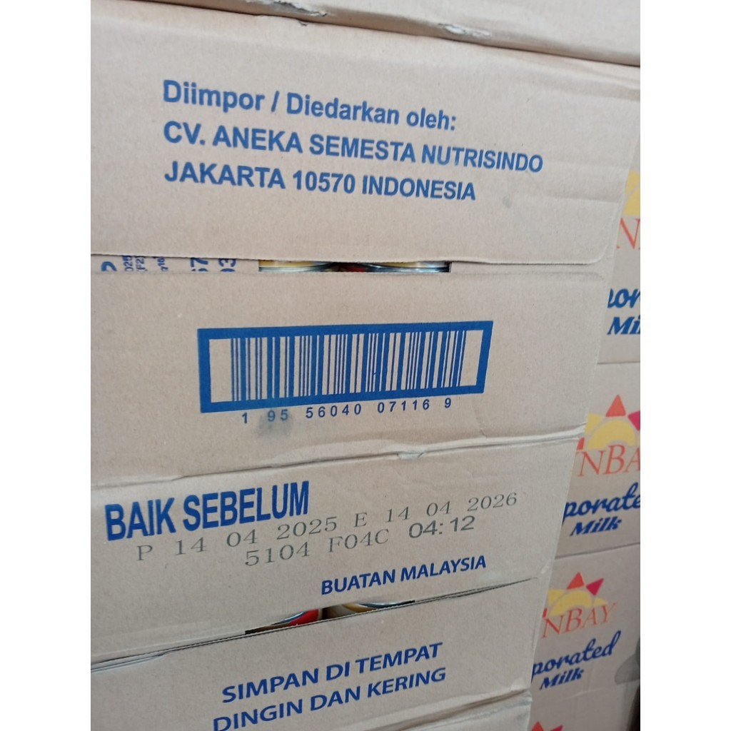 

susu evaporated milk sunbay per 1 dus/evaporasi sunbay/gosend instant only