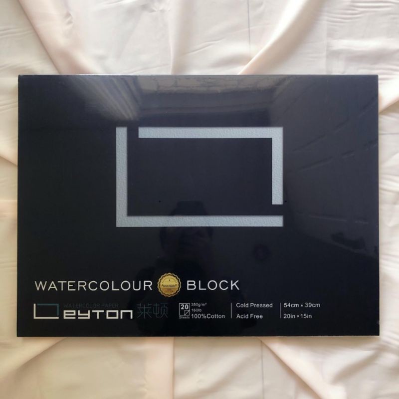 

leyton watercolor block 350gsm 100% cotton 54x39cm cold press 4006