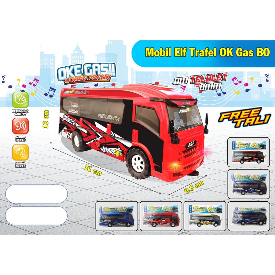 MAINAN ANAK LAKI-LAKI MOBIL ELF TRAFEL MUSIC OKEGAS BO AM02