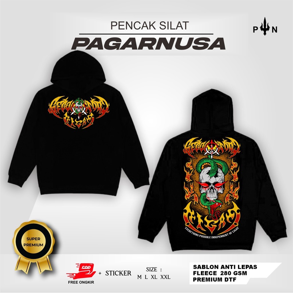 HOODIE PAGAR NUSA SEGORO KIDUL LIGAS - JAKET PAGAR NUSA TERBARU - JAKET DESAIN TRISULA - JAKET HOODI