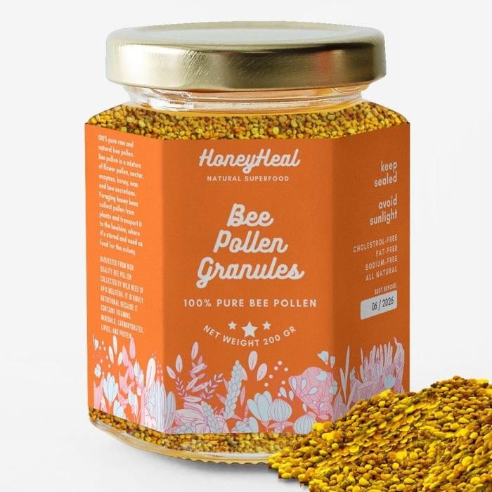 

100% PURE BEE POLLEN GRANULES ORGANIC NATURAL LEBAH MADU HUTAN LIAR